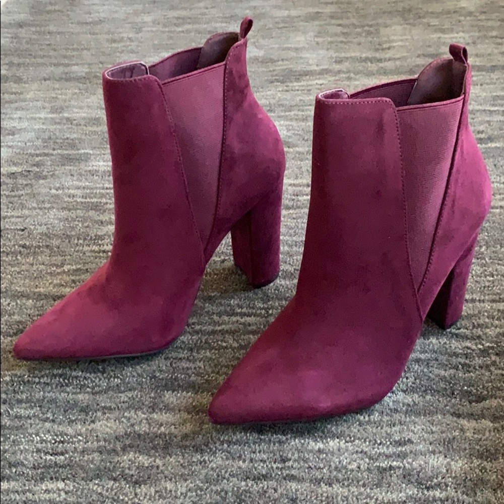 Brand new never worn sued booties!